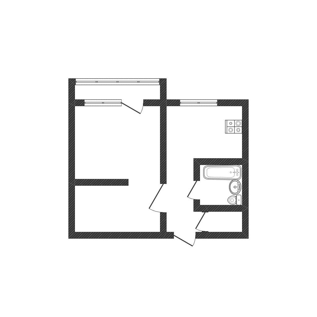 1-комнатная 36.9 м2 в ЖК undefined корпус null этаж 7