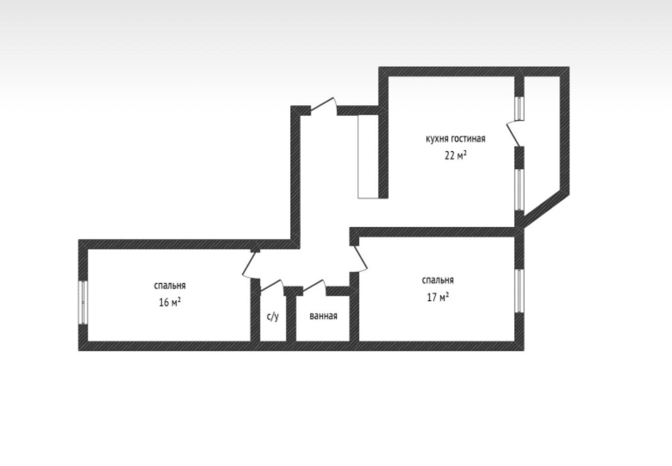 3-комнатная 72 м2 в ЖК undefined корпус null этаж 7
