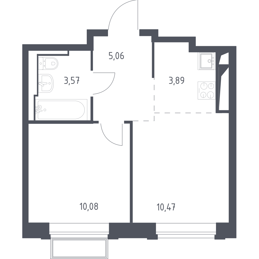 Студия 33 м2 в ЖК Долина Яузы корпус null этаж 24