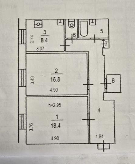 2-комнатная 65 м2 в ЖК undefined корпус null этаж 2