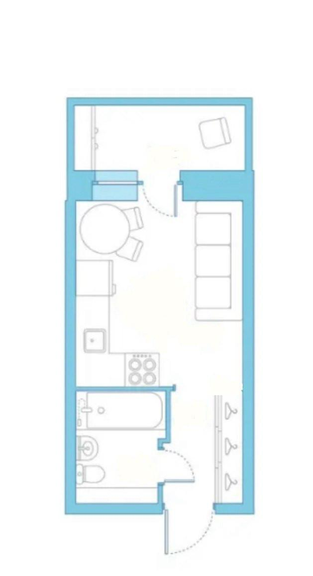 Студия 25.6 м2 в ЖК undefined корпус null этаж 2