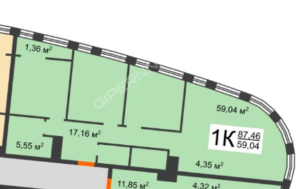 3-комнатная 83.2 м2 в ЖК undefined корпус null этаж 10