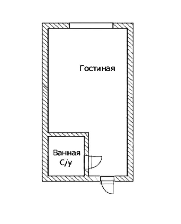 Студия 17 м2 в ЖК undefined корпус null этаж 1