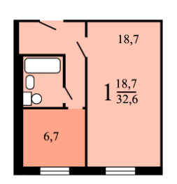 1-комнатная 32.4 м2 в ЖК undefined корпус null этаж 9