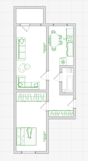 2-комнатная 57 м2 в ЖК undefined корпус null этаж 6