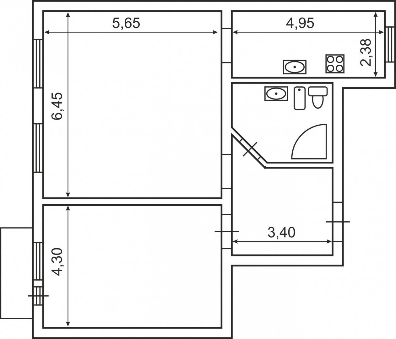 2-комнатная 92.4 м2 в ЖК undefined корпус null этаж 7