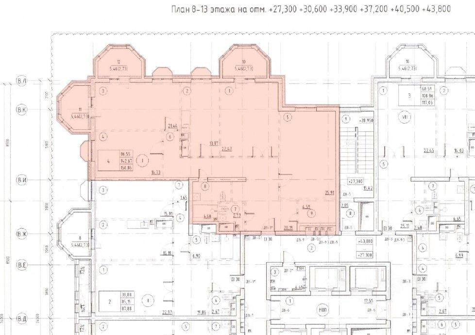 4-комнатная 159 м2 в ЖК undefined корпус null этаж 8
