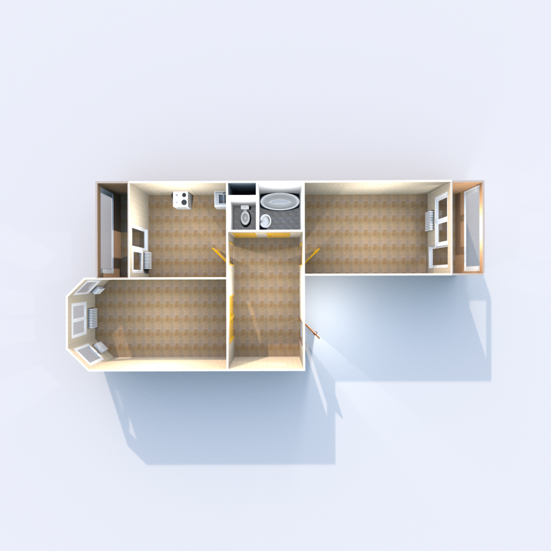 2-комнатная 68.8 м2 в ЖК undefined корпус null этаж 7