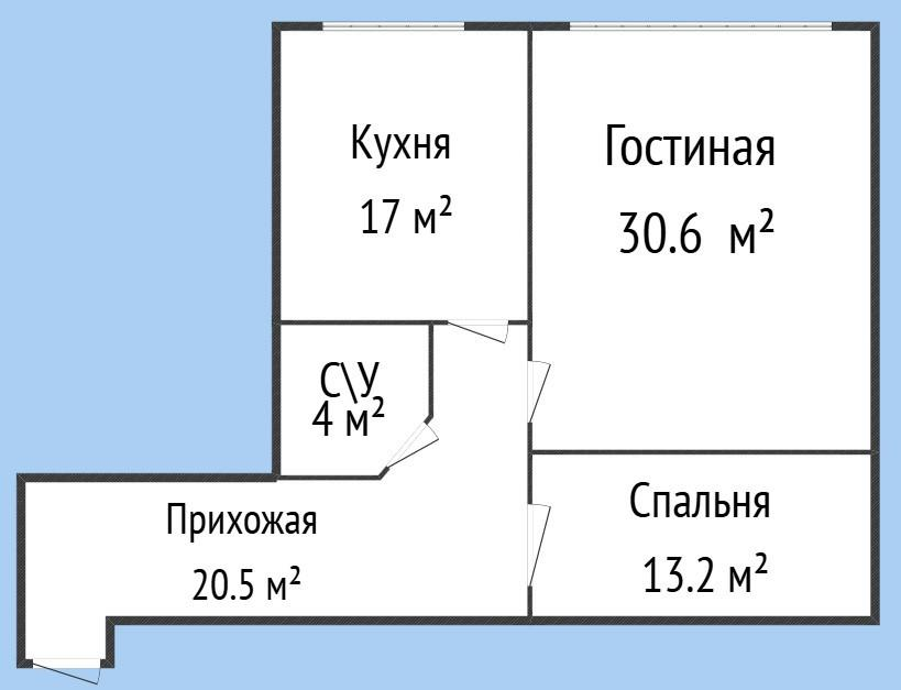 2-комнатная 85.3 м2 в ЖК undefined корпус null этаж 6