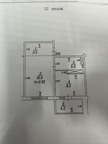 1-комнатная 36.4 м2 в ЖК undefined корпус null этаж 12