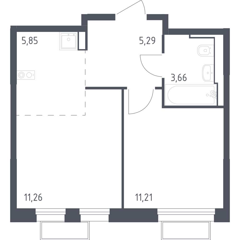 Студия 37 м2 в ЖК Квартал Строгино корпус null этаж 4