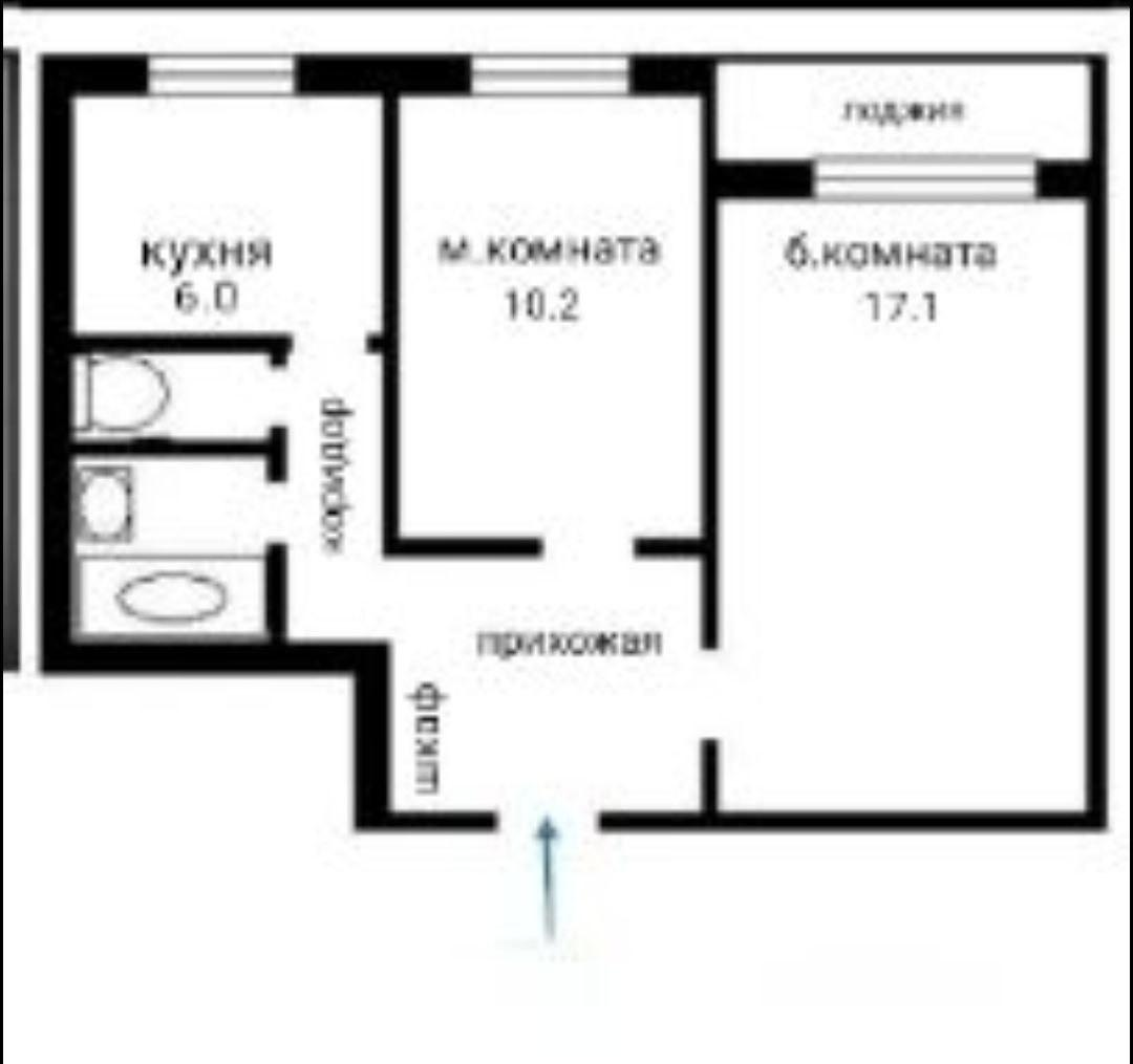 2-комнатная 41.7 м2 в ЖК undefined корпус null этаж 1