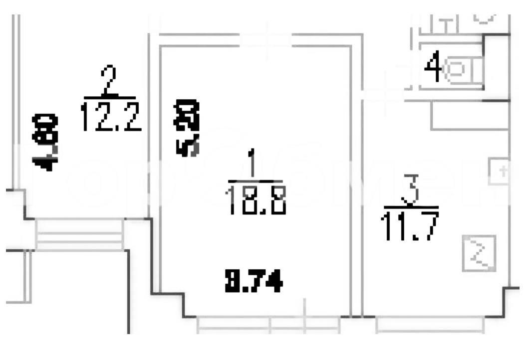2-комнатная 56.4 м2 в ЖК undefined корпус null этаж 5
