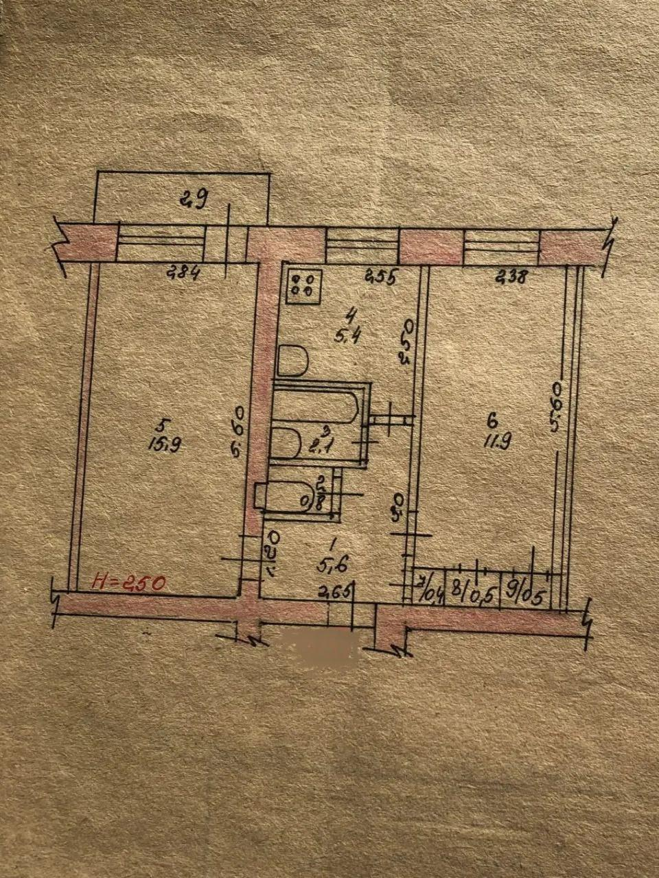 2-комнатная 43.1 м2 в ЖК undefined корпус null этаж 2