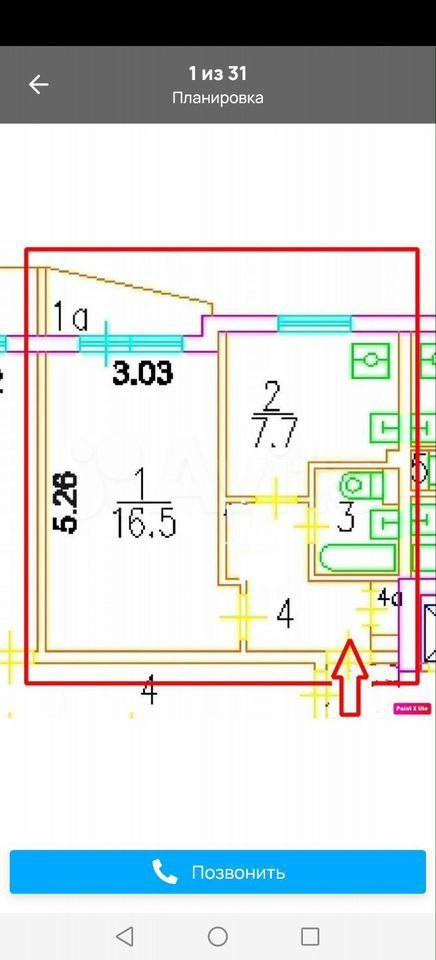 1-комнатная 31.6 м2 в ЖК undefined корпус null этаж 2