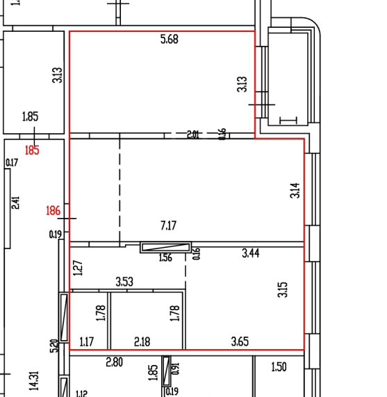 2-комнатная 62.4 м2 в ЖК undefined корпус null этаж 5