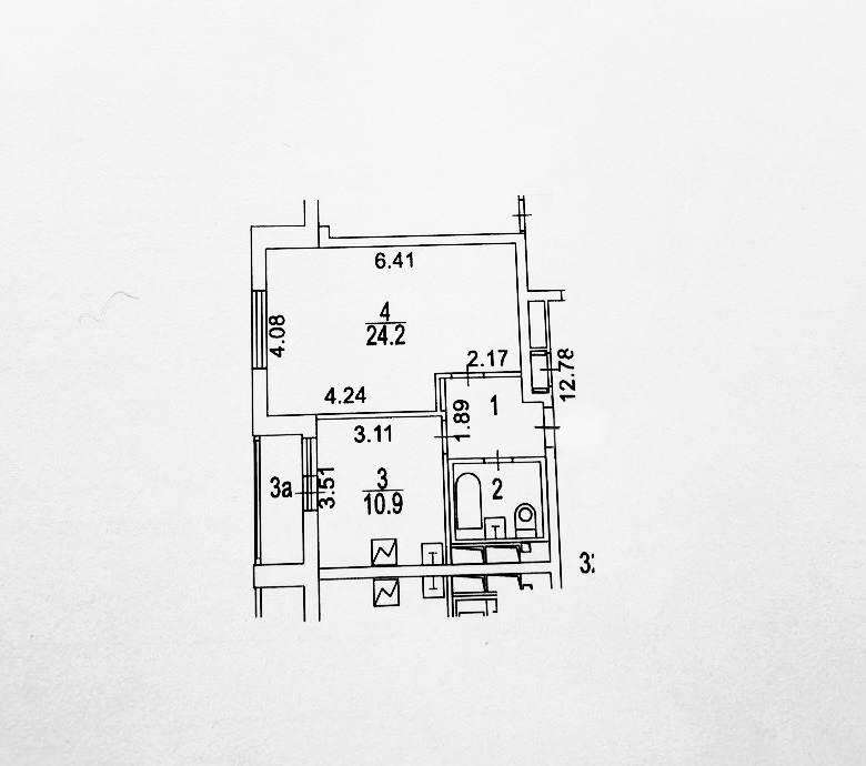 1-комнатная 43.4 м2 в ЖК undefined корпус null этаж 6