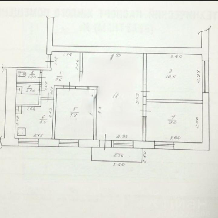 4-комнатная 60.6 м2 в ЖК undefined корпус null этаж 2