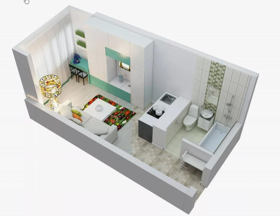 Студия 17.5 м2 в ЖК undefined корпус null этаж 1