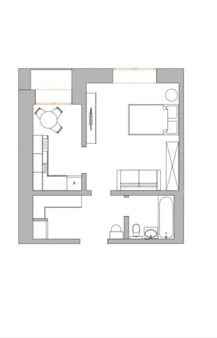 1-комнатная 35.5 м2 в ЖК undefined корпус null этаж 8