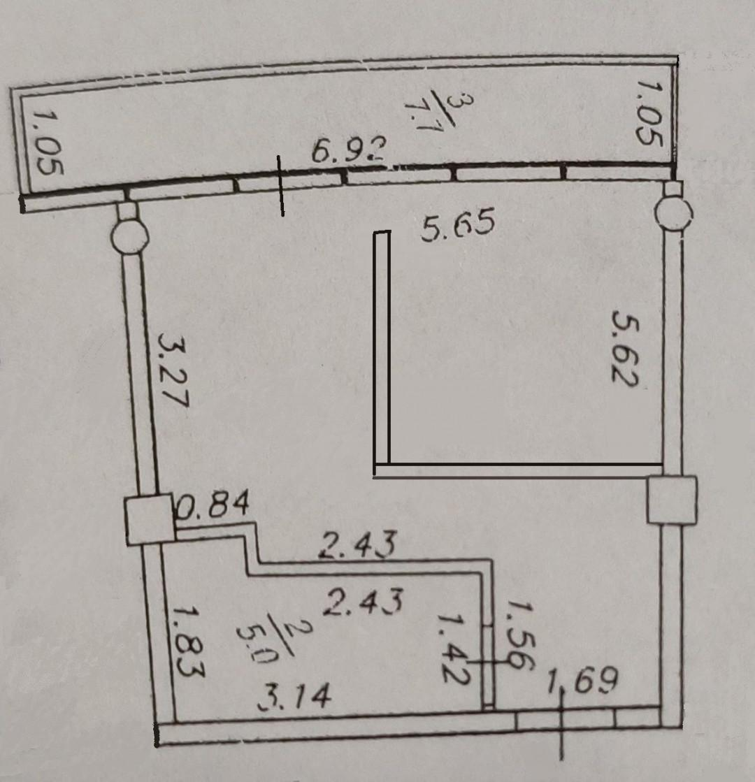 1-комнатная 43 м2 в ЖК undefined корпус null этаж 2