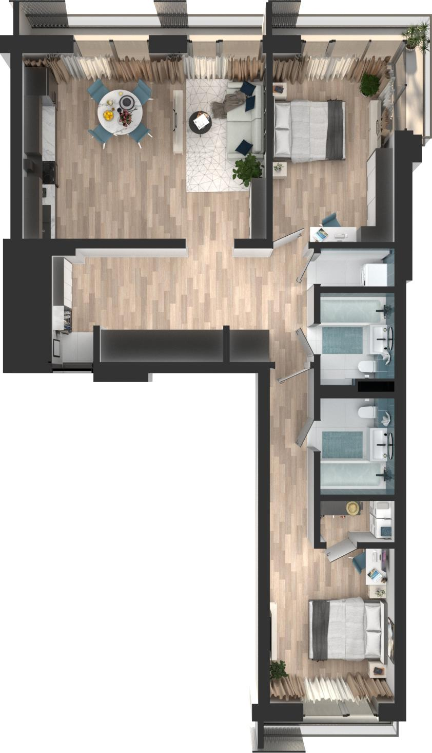 Студия 89 м2 в ЖК Мой Ритм корпус null этаж 2