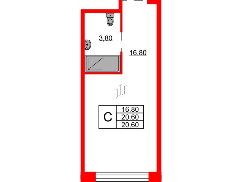 Студия 20 м2 в ЖК Industrial Avenir корпус null этаж 10