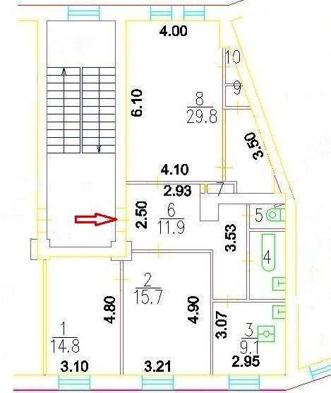 3-комнатная 88.5 м2 в ЖК undefined корпус null этаж 2