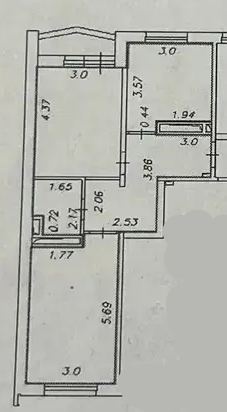 2-комнатная 54 м2 в ЖК undefined корпус null этаж 4
