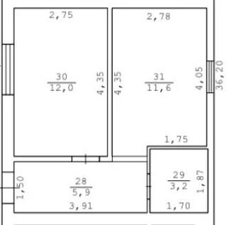 1-комнатная 32 м2 в ЖК undefined корпус null этаж 3