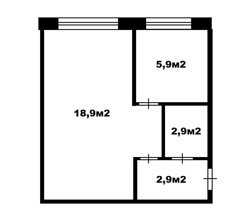 1-комнатная 30.6 м2 в ЖК undefined корпус null этаж 2