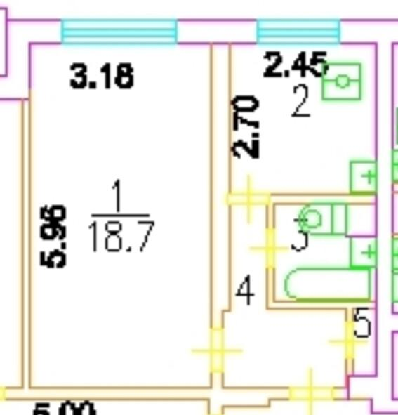 1-комнатная 32.7 м2 в ЖК undefined корпус null этаж 1