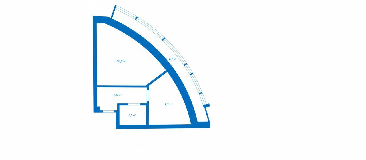 1-комнатная 34.8 м2 в ЖК undefined корпус null этаж 14