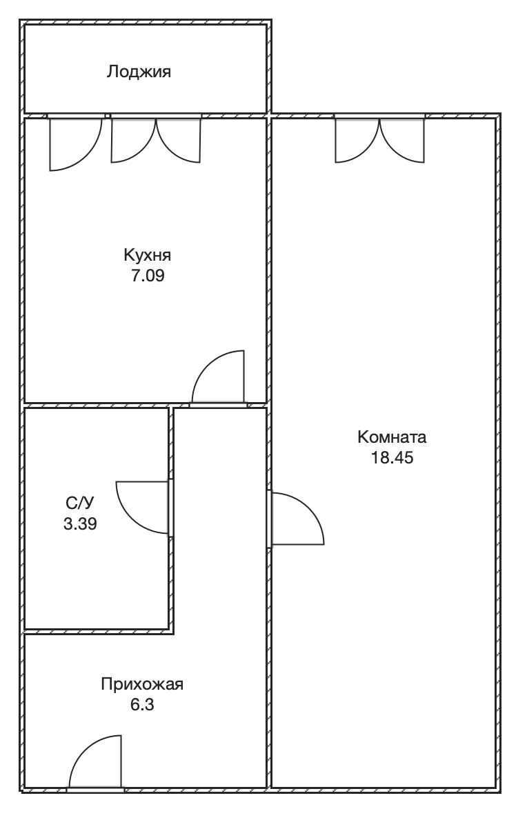 1-комнатная 35.2 м2 в ЖК undefined корпус null этаж 9