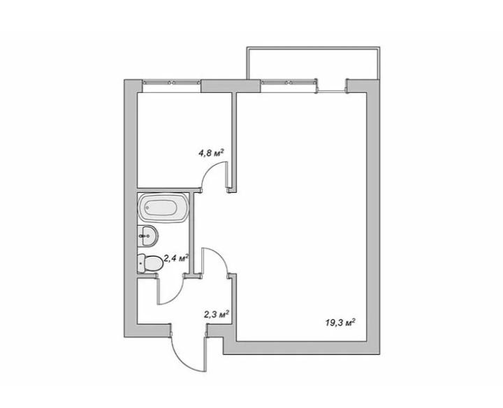 1-комнатная 32.3 м2 в ЖК undefined корпус null этаж 3