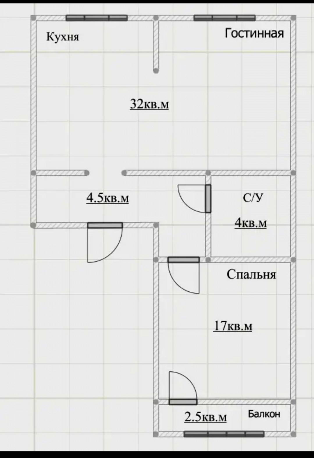 2-комнатная 60 м2 в ЖК undefined корпус null этаж 5