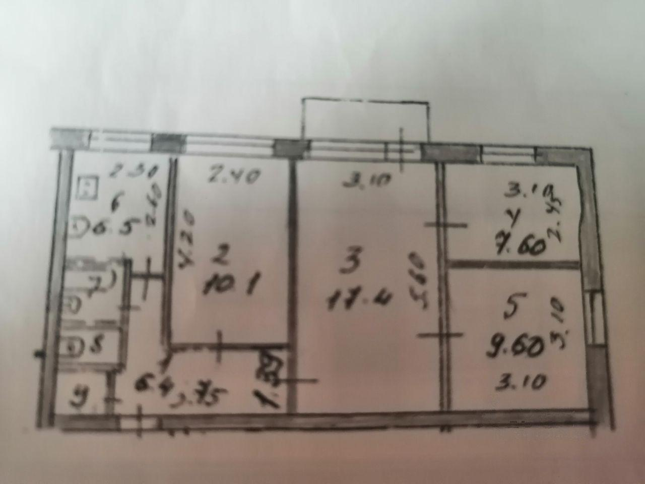 4-комнатная 60.5 м2 в ЖК undefined корпус null этаж 3