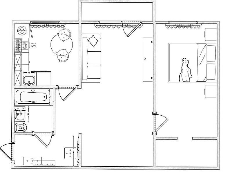 2-комнатная 44 м2 в ЖК undefined корпус null этаж 4