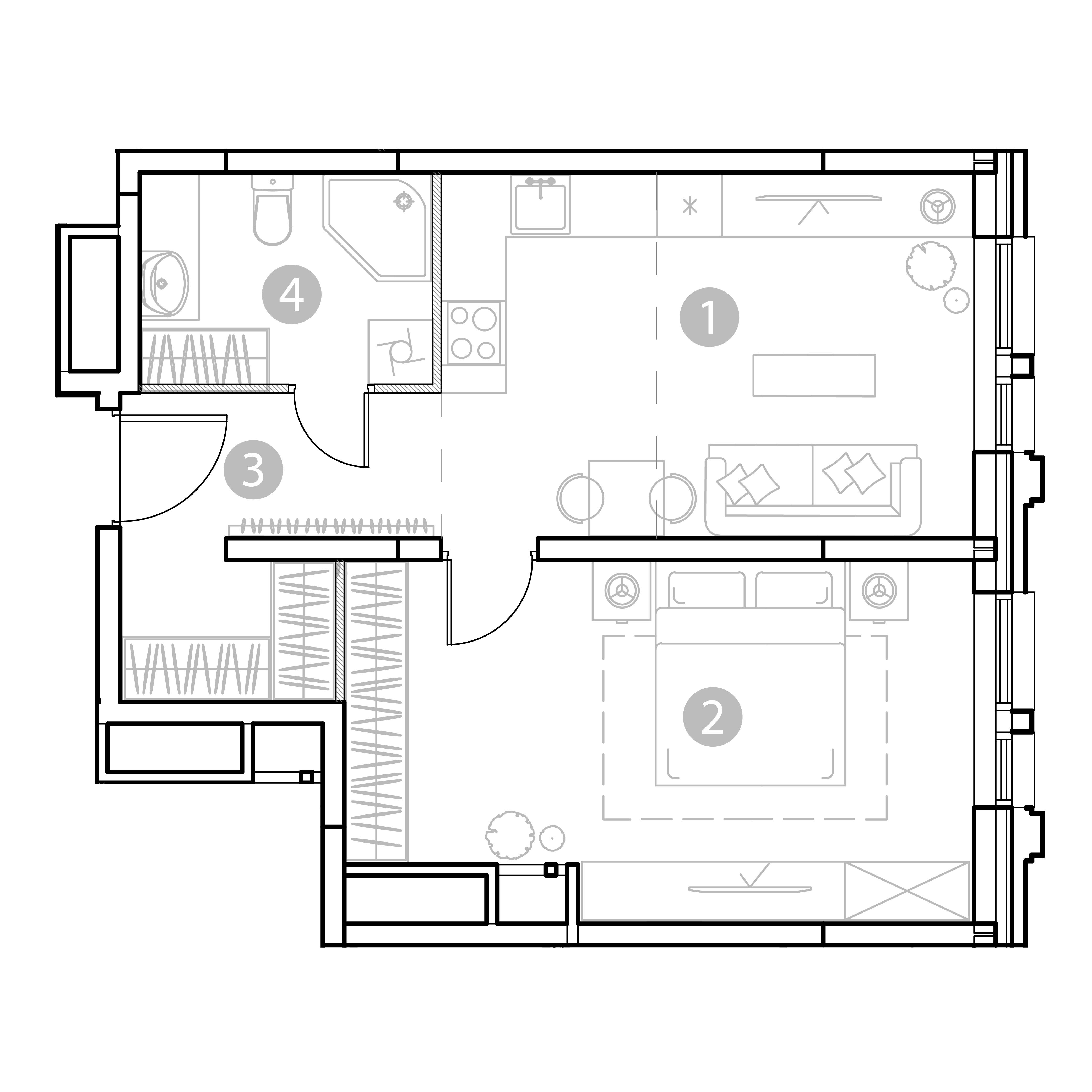 2-комнатная 47 м2 в ЖК ЭвоПарк Измайлово корпус null этаж 15