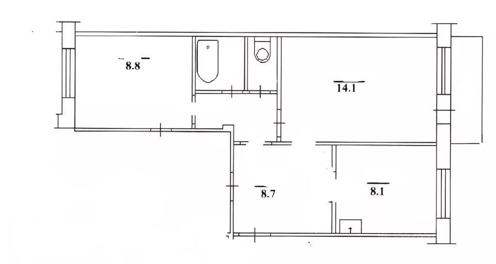 2-комнатная 50.3 м2 в ЖК undefined корпус null этаж 5