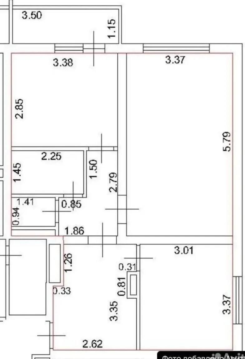 2-комнатная 55.8 м2 в ЖК undefined корпус null этаж 12