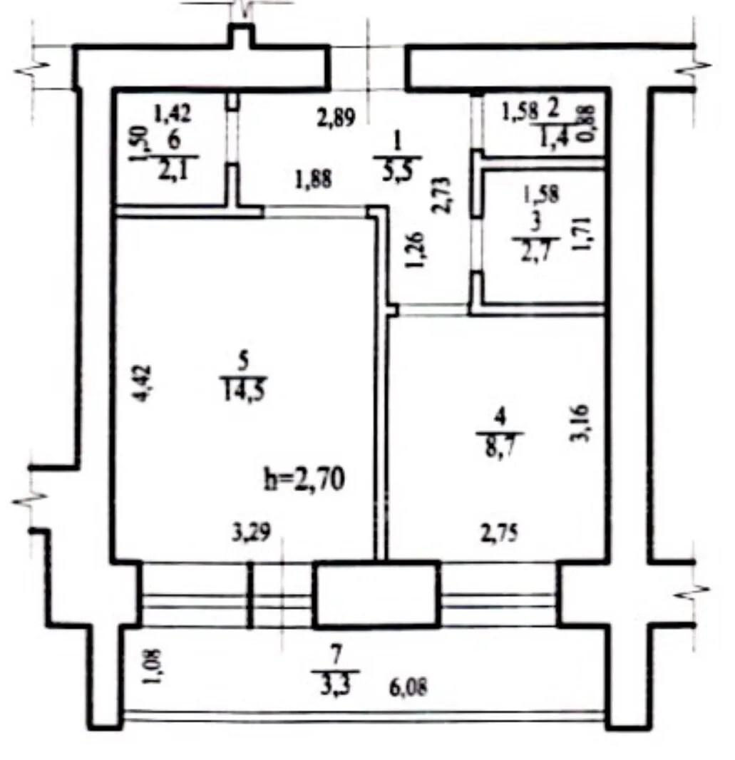 1-комнатная 34.9 м2 в ЖК undefined корпус null этаж 7