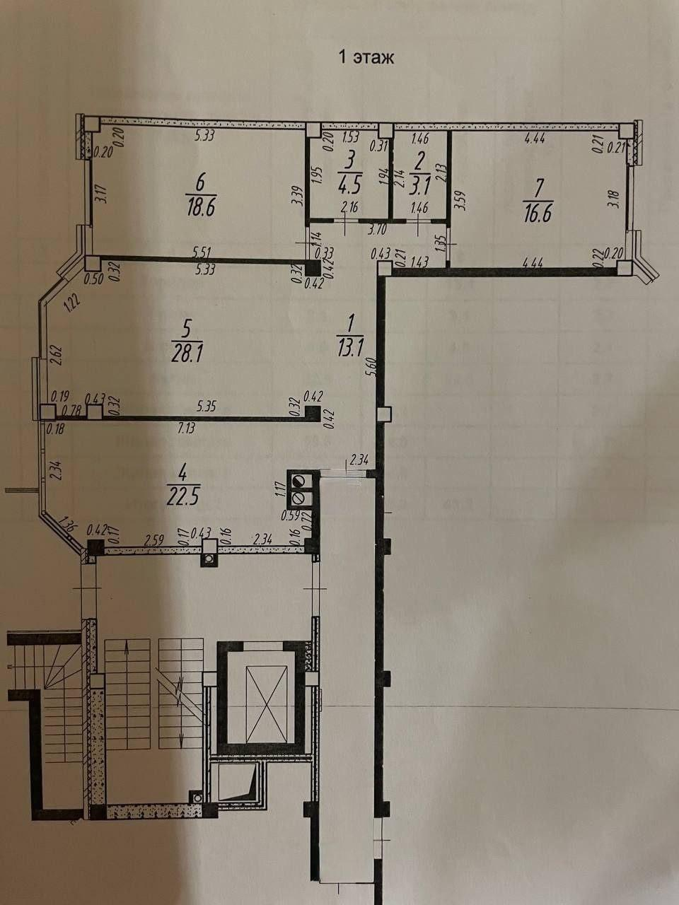3-комнатная 106.5 м2 в ЖК undefined корпус null этаж 1