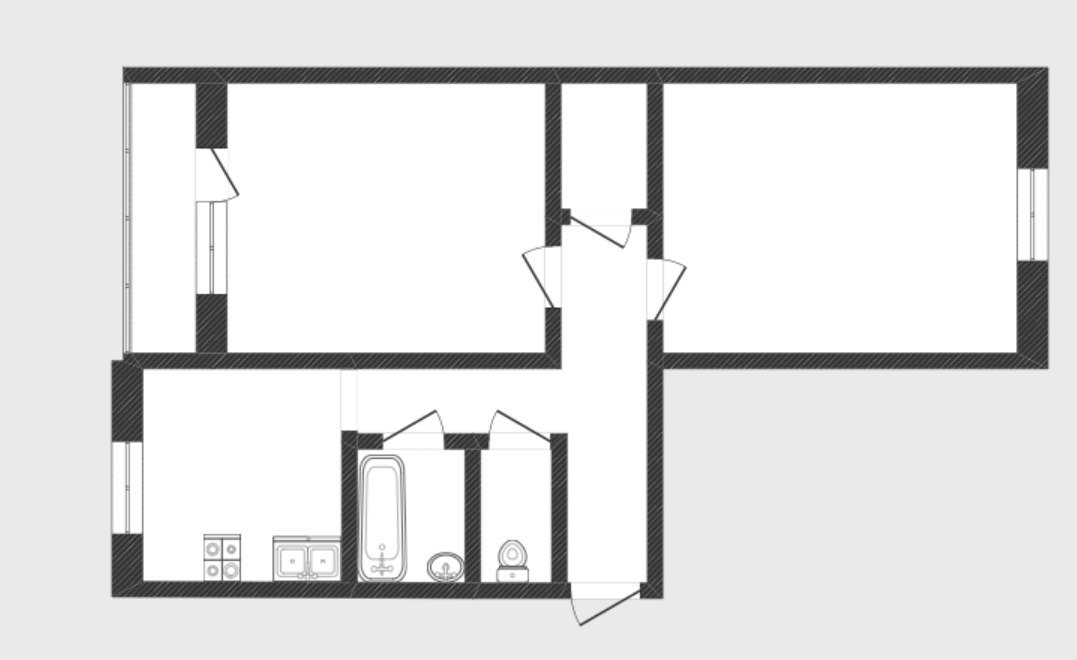 2-комнатная 47.9 м2 в ЖК undefined корпус null этаж 3