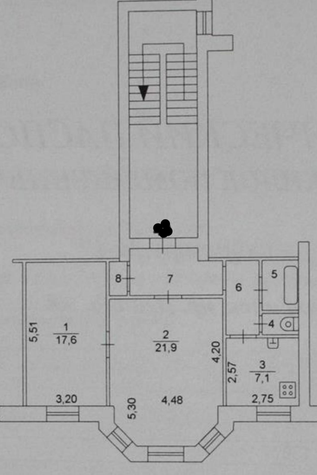 2-комнатная 62.4 м2 в ЖК undefined корпус null этаж 4