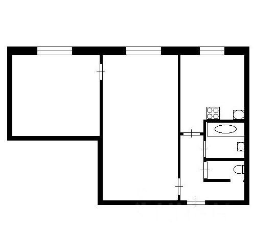 2-комнатная 42 м2 в ЖК undefined корпус null этаж 2