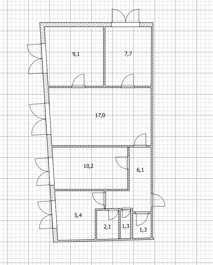4-комнатная 61.1 м2 в ЖК undefined корпус null этаж 4