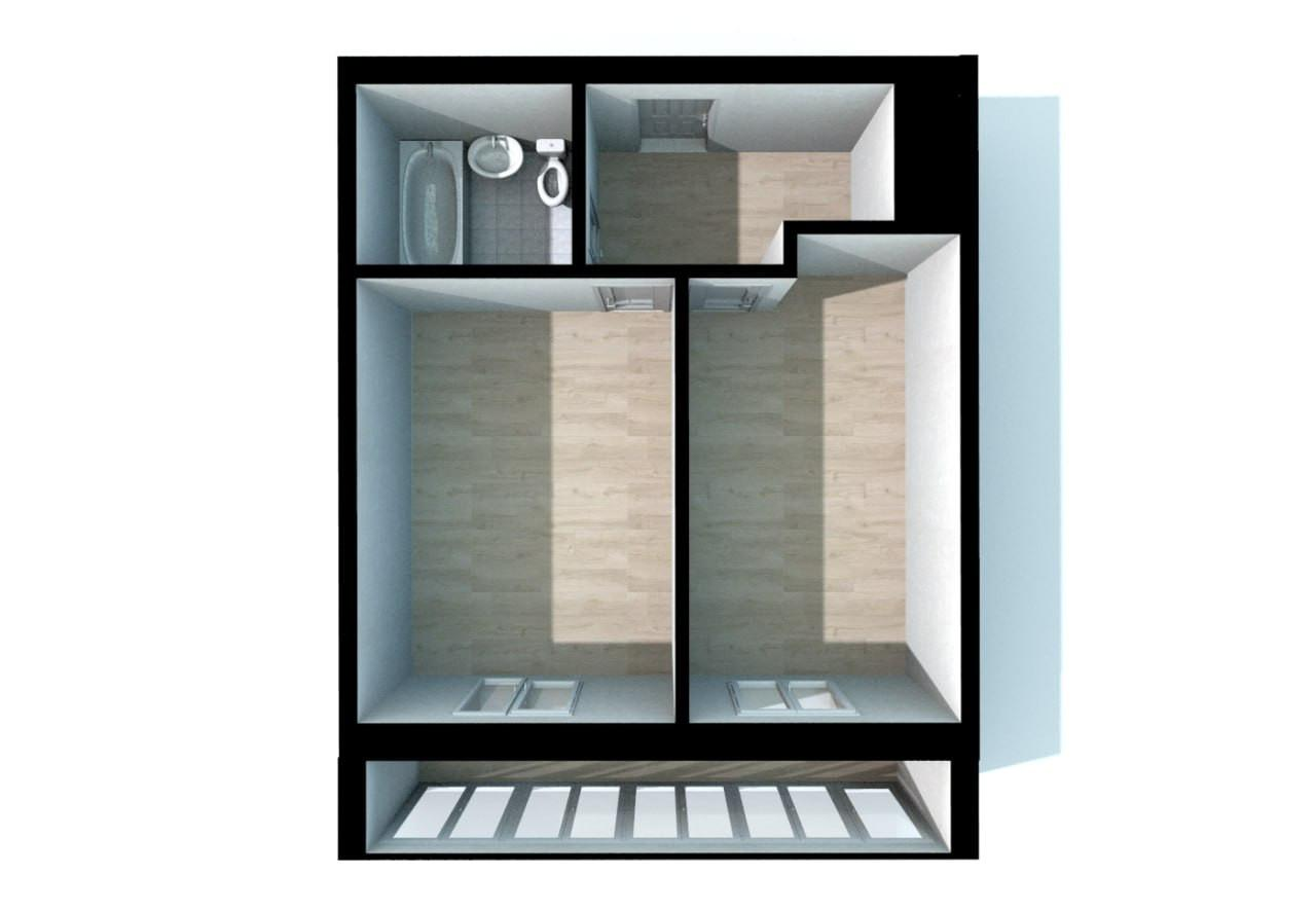 2-комнатная 38 м2 в ЖК undefined корпус null этаж 11