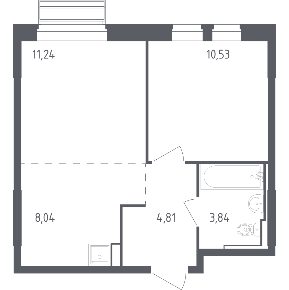 Студия 38 м2 в ЖК Рублёвский Квартал корпус null этаж 3