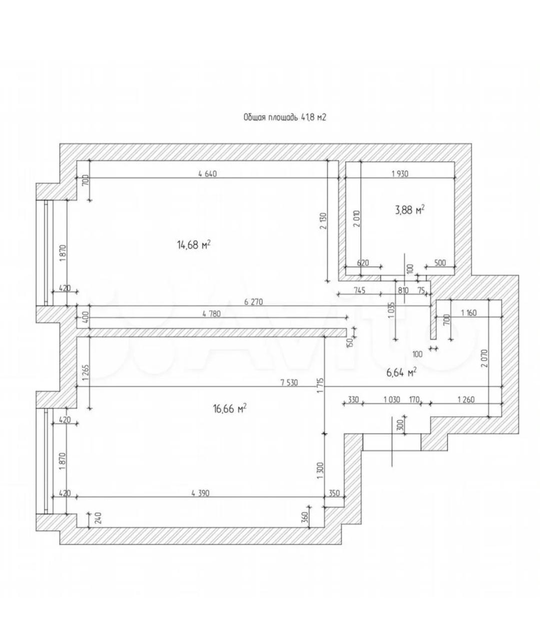 2-комнатная 42 м2 в ЖК undefined корпус null этаж 3